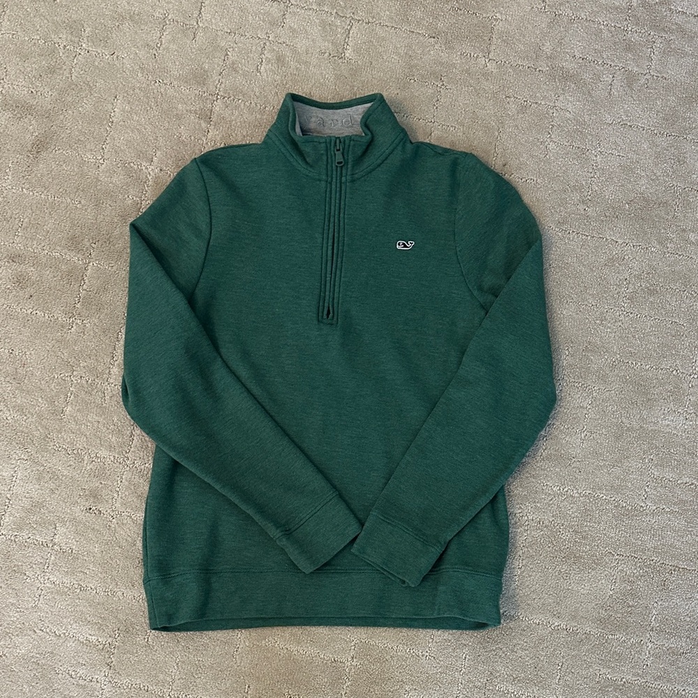 Vineyard Vines Boys  Forest Green Zip-Up Sweater size Medium